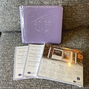 New Creative Memories 7x7 Lilac Purple Star Album w/ Pages & Page Protectors